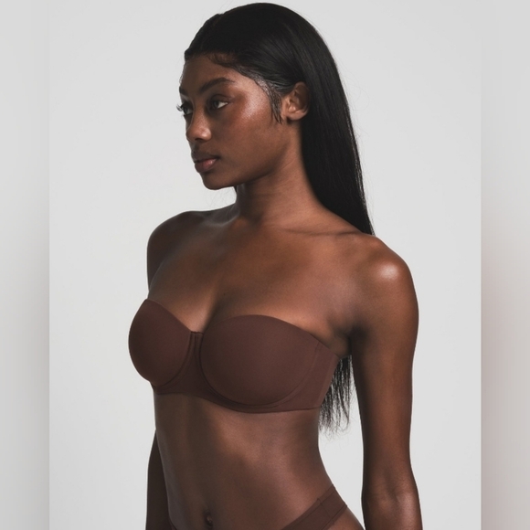 Skims Fits Everybody Strapless Bra Cocoa Brown 40C NWT - Picture 3 of 5